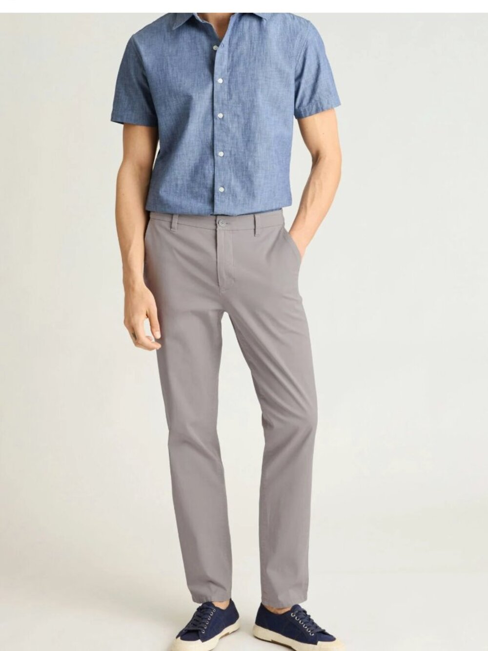 Bonobos mens' lightweight light gray chinos casual business pants sz 32/30
